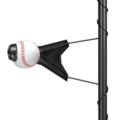 JASCOPRO Baseball Batting Swing Trainer, Portable Hitting Trainer with Auto-Reset & Adjustable Ball Height, Solo Baseball Swing Practice Equipment for Youth,Adults, Easy Setup No Tools Needed