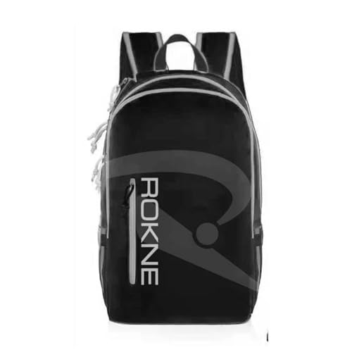 Rokne Pickleball Backpack - Durable Nylon Sports Bag with 2 Paddle Compartments - Fits 6+ Paddles, Balls, Shoes & Gear - Padded Straps, Fence Hook & Multiple Pockets for Court & Travel | Black