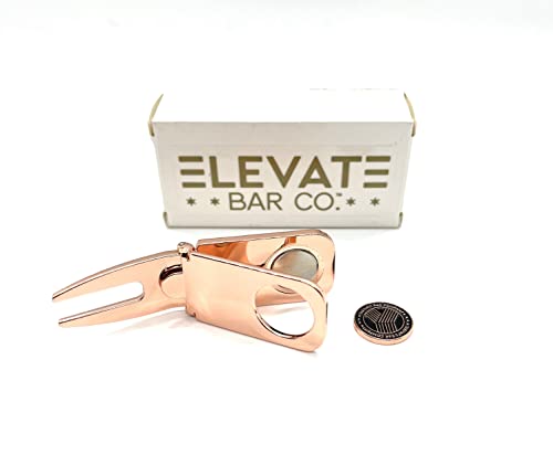 Multi-Use Magnetic Golf Club Holder, Golf Divot & Marker Tool - color: Rose Gold