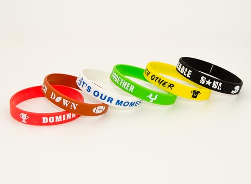 Inspirational Rubber Silicone Bracelets Wristbands,Messages of Motivation and Inspiration,Gifts for Men Ladies and Teens,For Rewards,Prizes,Parties,Events