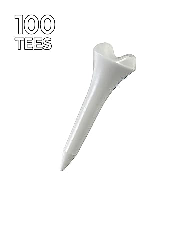 Pride Golf Tee Performance Plastic Golf Tees - 100 Count, 1-1/2 Inch - #1 Brand on The Tour - Best for Irons, Hybrids, and Woods - Improve Distance and Accuracy - Enhanced Design Increases Durability