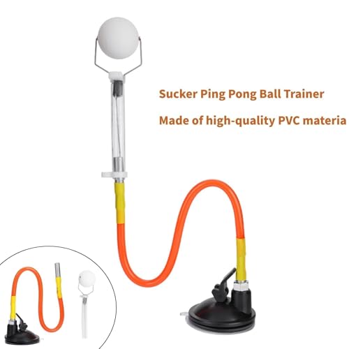 Ping Pong Training Device, PVC Children Single Practice Partner Adjustable Sucker Balls Equipment Elastic Table Tennis Trainer for Tennis Training