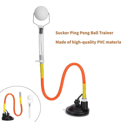 Ping Pong Training Device, PVC Children Single Practice Partner Adjustable Sucker Balls Equipment Elastic Table Tennis Trainer for Tennis Training