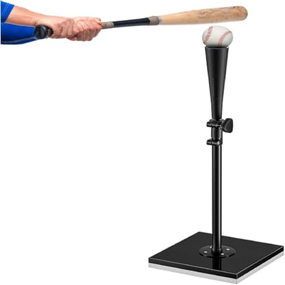 Portable Batting Tee for Baseball & Softball Heavy Duty Adjustable Height 23.25"-35.5" Hitting Tee, Rubber Top, Metal Shaft & Plastic Base for Kids & Youth