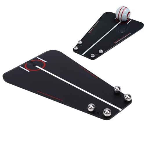 RiToEasysports Golf Training Aid, Golf Putter Mirror Portable Alignment Training Aid Indoor Outdoor Practicefor Improve Putting Skills