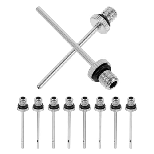 Happyyami 30pcs Sports Ball Needle Set Air Pump Needles Basketball Nozzle Replacement Compatible Pumps