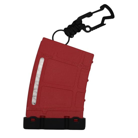 Teemags Golf Tee Holder – Black Clip-On Tee Caddy for Belt or Bag | Holds Up to 18 Tees | Durable & Lightweight Golf Accessory Made in The USA - color: Red