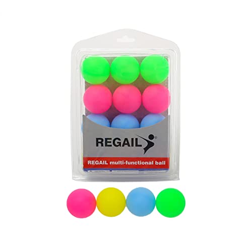 12PCS Ping Pong Balls, 4cm Tabletop Tennis Ball Plastic Entertainment Colored Pong Balls for DIY Party Decoration Learning Activities Sport Class Carnival Games Ping Pong Games