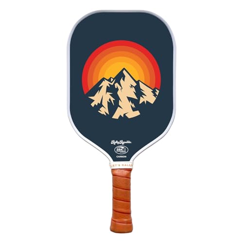 Officially Licensed Pickleball Paddle - USA Pickleball Association Approved Racket - Lightweight Honeycomb Core, Carbon Fiber Exterior, Premium Leather Grip for Comfort - color: The Mammoth