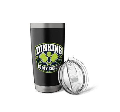 Dinking Is My Cardio Funny Pickleball Player Stainless Steel Insulated Tumbler