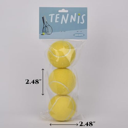 Tennis Balls 3 Pack with Standard Elasticity, Daily Training and Practice Tennis Balls, Pink, Green, Yellow - color: Yellow