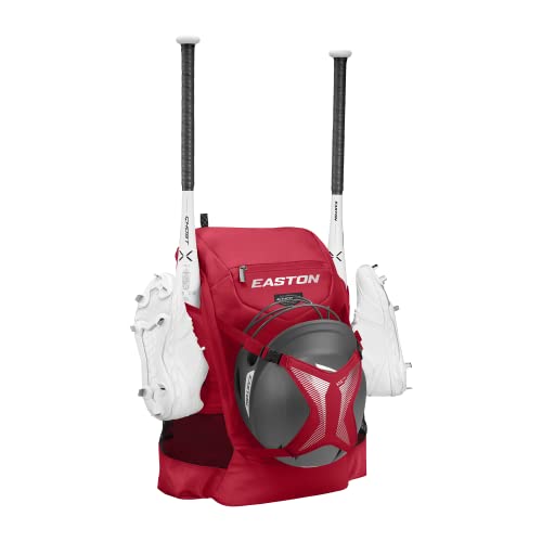 Easton | Ghost NX Backpack Equipment Bag | Adult | Fastpitch Softball | Team Logo Panel | Multiple Colors - color: Red