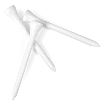 Intech 2-3/4 Inch Wooden Golf Tees, 100 and 500 Pack, Multiple Colors Available - color: White, style: 100 Count Bag