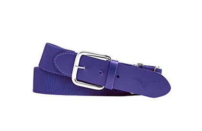 Mizuno Classic Elastic Baseball/Softball Belt | Youth and Adult - color: Purple, size: Adult OSFM