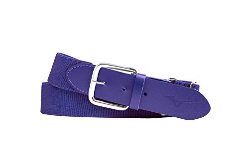 Mizuno Classic Elastic Baseball/Softball Belt | Youth and Adult - color: Purple, size: Adult OSFM