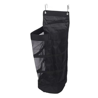 SUNGOOYUE Over The Door Hanging Sports Equipment Organizer, Large Capacity Nylon Mesh Storage Bag with Multiple Compartments, for Basketball Football Volleyball Tennis Gear