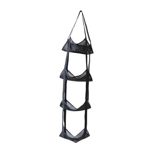 Sports Ball Storage Net Organizer,Vertical for Garage Wall Mounted Storage Bag Mesh Bag for Football Soccer - size: 4 layer