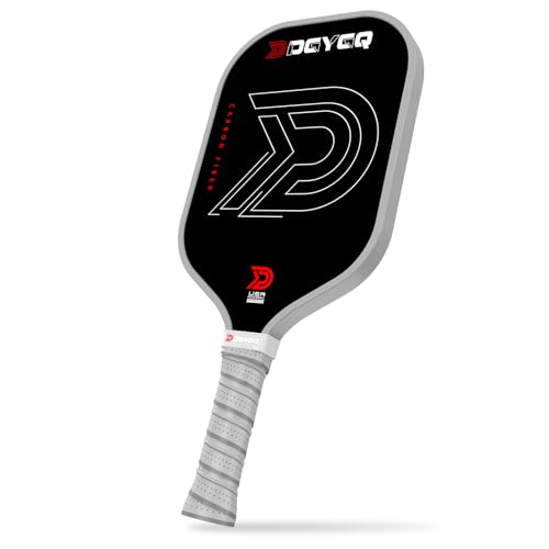 DGYGQ Pickleball Paddles, T700SC Power Carbon Fiber Pickleball Paddle with Polypropylene Honeycomb Core, Increased Power for Ultimate Spin & Consistency - color: Grey