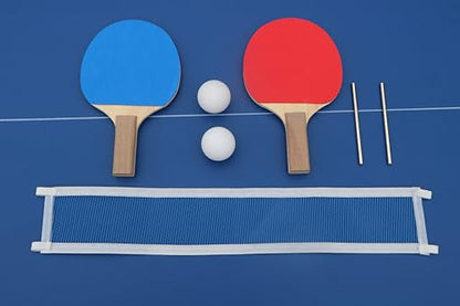 48" Combo Game Table Set, Portable Pool Table with Glide Hockey and Table Tennis Top, Small Pool Table for Home Game Room, Indoor Ping Pong Tables, Includes Cue Sticks Balls Paddles Net
