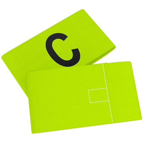 Great Call Athletics Captain Arm Bands 8 Pack Soccer Lacrosse Football Armbands Adjustable Adult Youth Captains Arms Color - color: Yellow