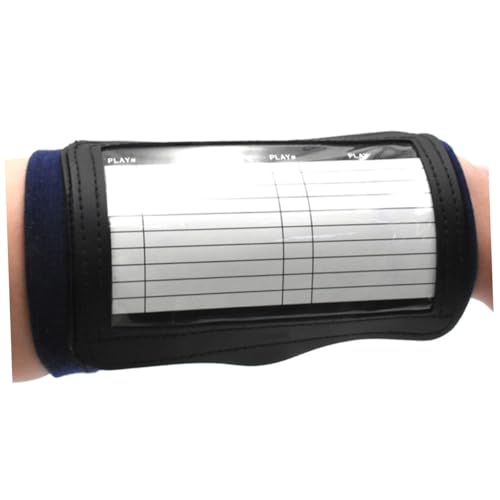 PRETYZOOM 2pcs Football Play Wristbands Softball Wrist Guard Armband with Strategy Card Holder for Youth Football Gear and Quarterback Sports