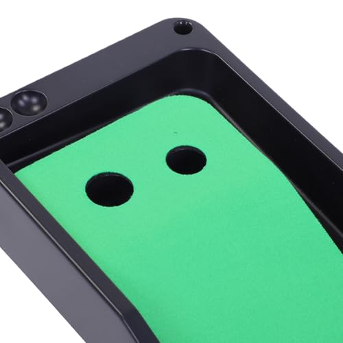 Tbest Ball Return Putting Mat Automatic Ball Return Putting Green Mini Trainer with Thick Rubber Non Slip Bottom for Indoor Home Office Practice