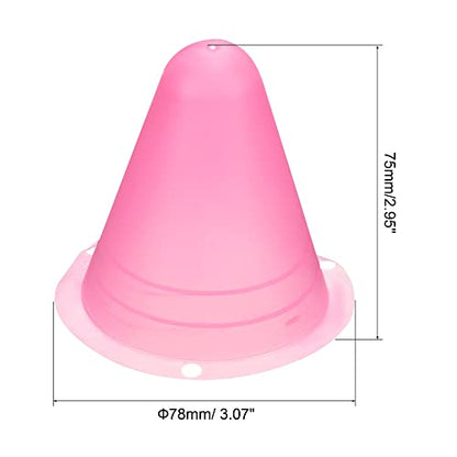 PATIKIL Agility Cones, 20 Pack Sports Cones Training Marker Round Head for Football Roller Skating Outdoor Activity, Pink