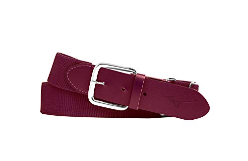 Mizuno Classic Elastic Baseball/Softball Belt | Youth and Adult - color: Cardinal, size: Youth OSFM