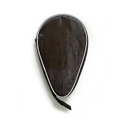 Colorful Table Tennis Racket Cover Ping Pong Paddle Bag Table Tennis Racket Case - color: Pure Black