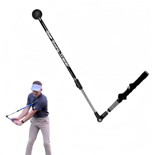 Golf Swing Trainer, Portable Collapsible Trainer, Improve Swing Posture, Golf Grip Trainer, Essential Swing Posture Corrector for Beginners - color: Right Hand Grip(Black)