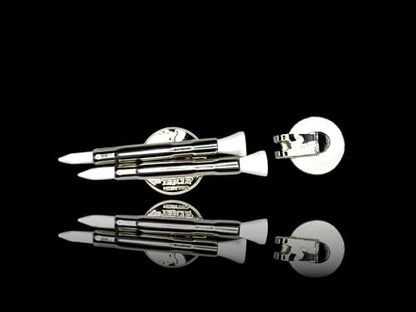 The Tee Clip®: USA Made | Magnetic Golf Tee Holder | Double Barrels for 2 Tees, Ball Marker, Putting Alignment Tool, Divot Fixer