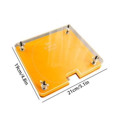 Table Tennis Paddle Press, Precision Manual Cutter, 8.27x7.48 Inches Rubber Edge Tool with Blade, Solid Aluminum Device, Training Aid with Easy Handling, Club Supplies for Coaches, Beginners Use