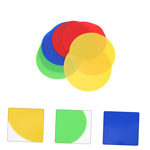 Yardwe 8pcs Markers for Sports Training Non- Landmark Pads for Gym Soccer Basketball Hockey Agility Markers Red Yellow Green