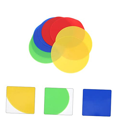 Yardwe 8pcs Markers for Sports Training Non- Landmark Pads for Gym Soccer Basketball Hockey Agility Markers Red Yellow Green