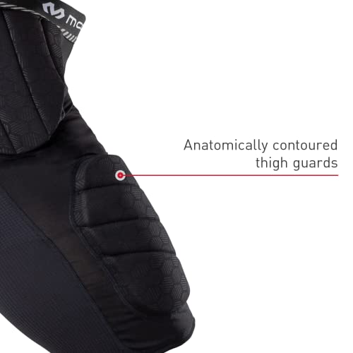 McDavid Youth Integrated 5-Pad Girdle, Durable & Breathable Padded Support with Hard-Shell Thigh Guards Football Kids - size: Youth-M, style: Black