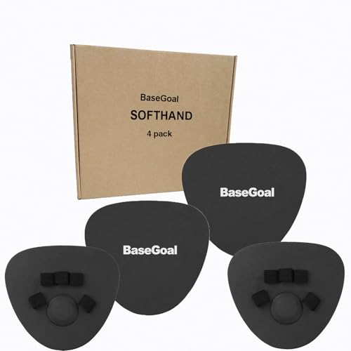 BaseGoal Softhands Foam Fielding Trainer Quik Hands Batting Baseball Infield Practice Two-Hands - color: Black - 4 Packs