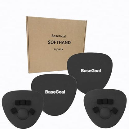 BaseGoal Softhands Foam Fielding Trainer Quik Hands Batting Baseball Infield Practice Two-Hands - color: Black - 4 Packs