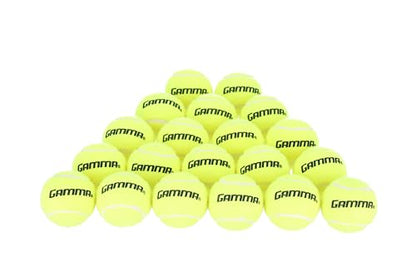 GAMMA Sports Pressureless Tennis-Balls with Mesh Tennis-Ball Bag 20 Pack