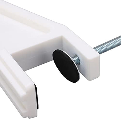 Table Tennis Net Post Set, Dense Table Tennis Adjustable Screw Clamp Post Kit Advanced for Amateur for Training for Athlete(White)