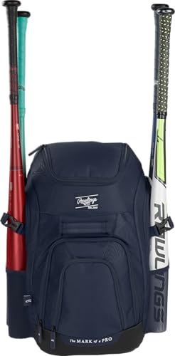 Rawlings | FRANCHISE 2.0 Player's Backpack | Baseball/Softball | Rec/Travel | Multiple Styles | Baseball/Softball - color: NAVY