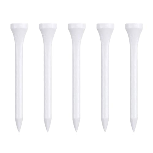 Wooden Golf Tees 3-1/4", 2-3/4", 1-1/2" Available,100 Count (Natural Color, White, Black, Blue, Red, Pink)