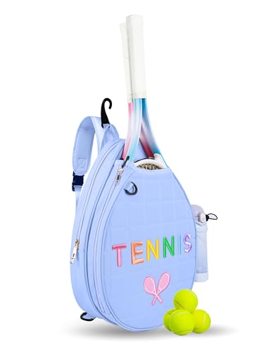 NZNDB Tennis Bags for Women Girl, Tennis Sling Crossbody Backpack, Water Resistant Tennis Bag for Pickleball, Tennis, Racketball - color: Blue