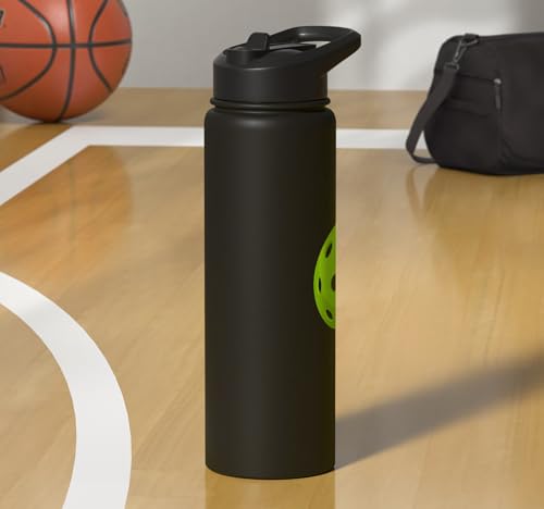 Pickleball: Dinking Buddy Stainless Steel Insulated Water Bottle - color: Black