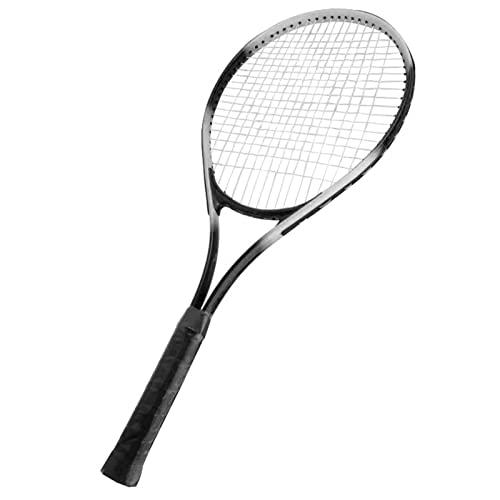 Tennis Racket, with Carry Bag 27 Inch Tennis Racket Single Tennis Racquet Beginner Competition Training Set Tennis Set for Adults Student Women Men - color: Black