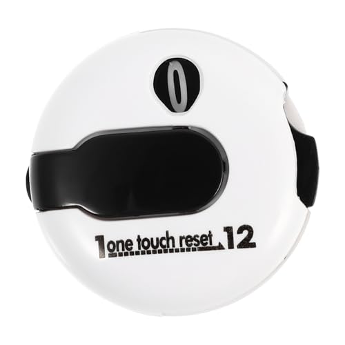 Golf Score Counter with Hat Clip, Portable Mini Stroke Tally Counter, White Golf Scoring Device for Outdoor Use and Golfers