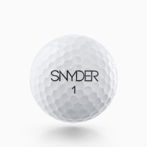 Snyder USA Pro Golf Balls - 5-Piece Construction Practice Golf Balls, Urethane Cover, 322 Dimples, 90 Compression, Training Golf Balls 12 Pack - color: White