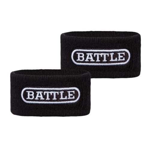 Battle Sports Thick Football Armbands- Wrist Bands for Football, High-Performance Bands with Ultra-Soft Material to Wick Away Sweat and Keep Hands Dry- Includes 2 Wrist Bands