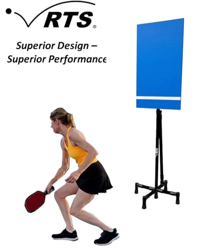 RTS Pickleball Rebounder | Portable Pickleball Training Wall | Premium Pickleball Practice Board Equipment | Indoor Outdoor Pickleball Training Equipment | Steel Frame | Dinks Volley Drills - color: Black Frame