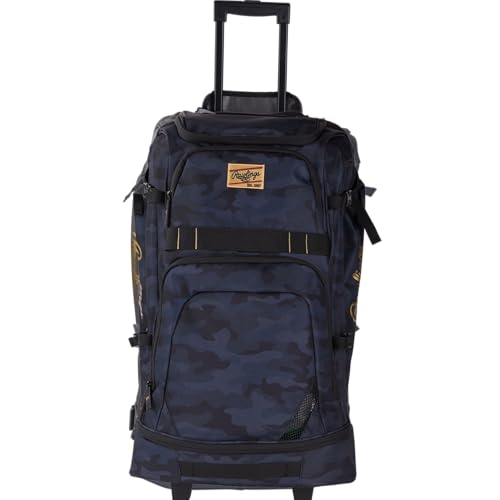 Rawlings | GOLD COLLECTION Wheeled Equipment Bag | Baseball/Softball | Multiple Styles - color: Black Camo