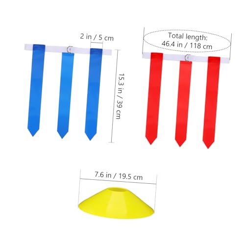 Toddmomy 16-pc Rugby Training Kit Football Flags Set Belts Cones Youth Soccer Equipment Sports Cones for Drills